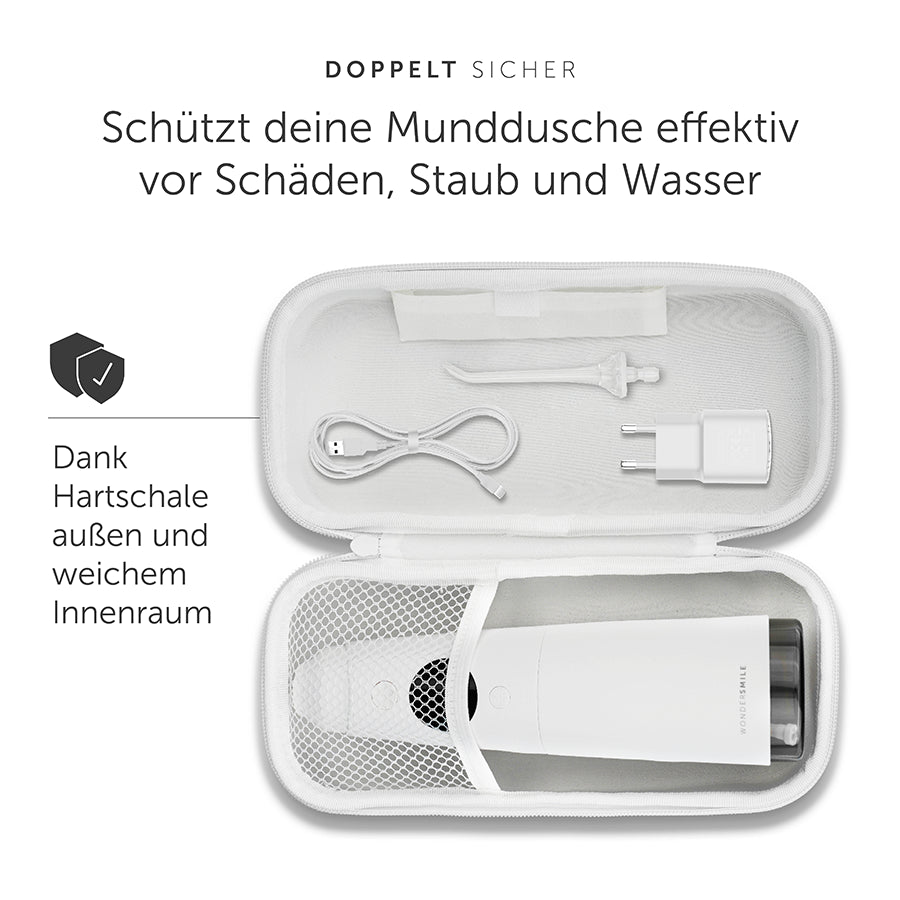 Munddusche Travel Case - All White - WonderSmile GmbH