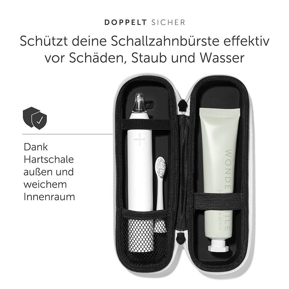Schallzahnbürste Travel Case - All White - WonderSmile GmbH