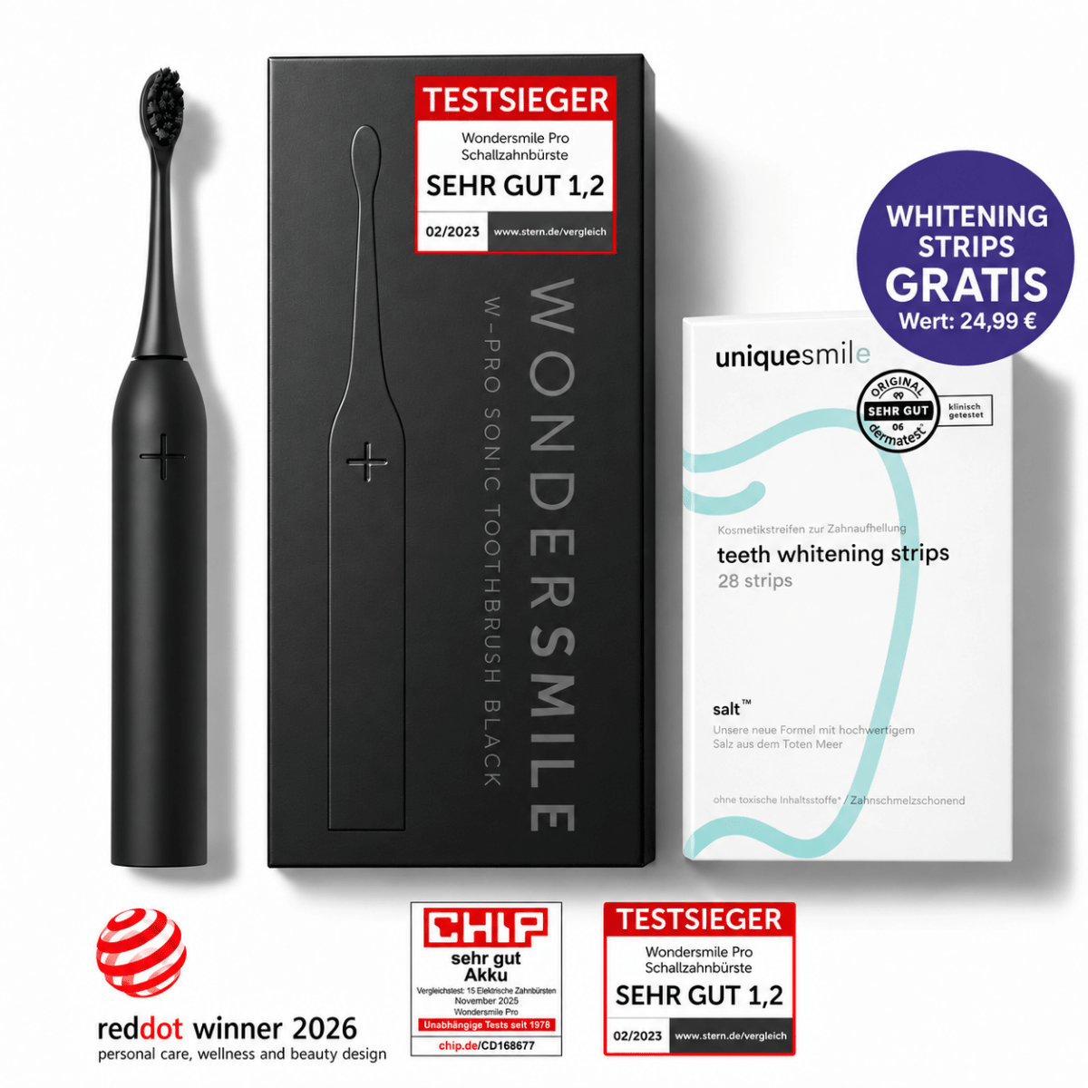 Schallzahnbürste + Gratis Strips - WonderSmile GmbH