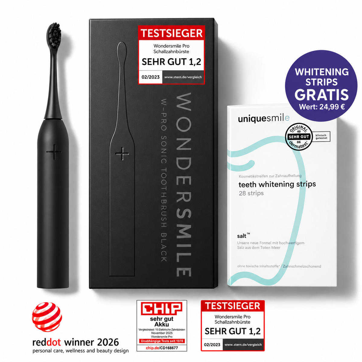 Schallzahnbürste + Gratis Strips