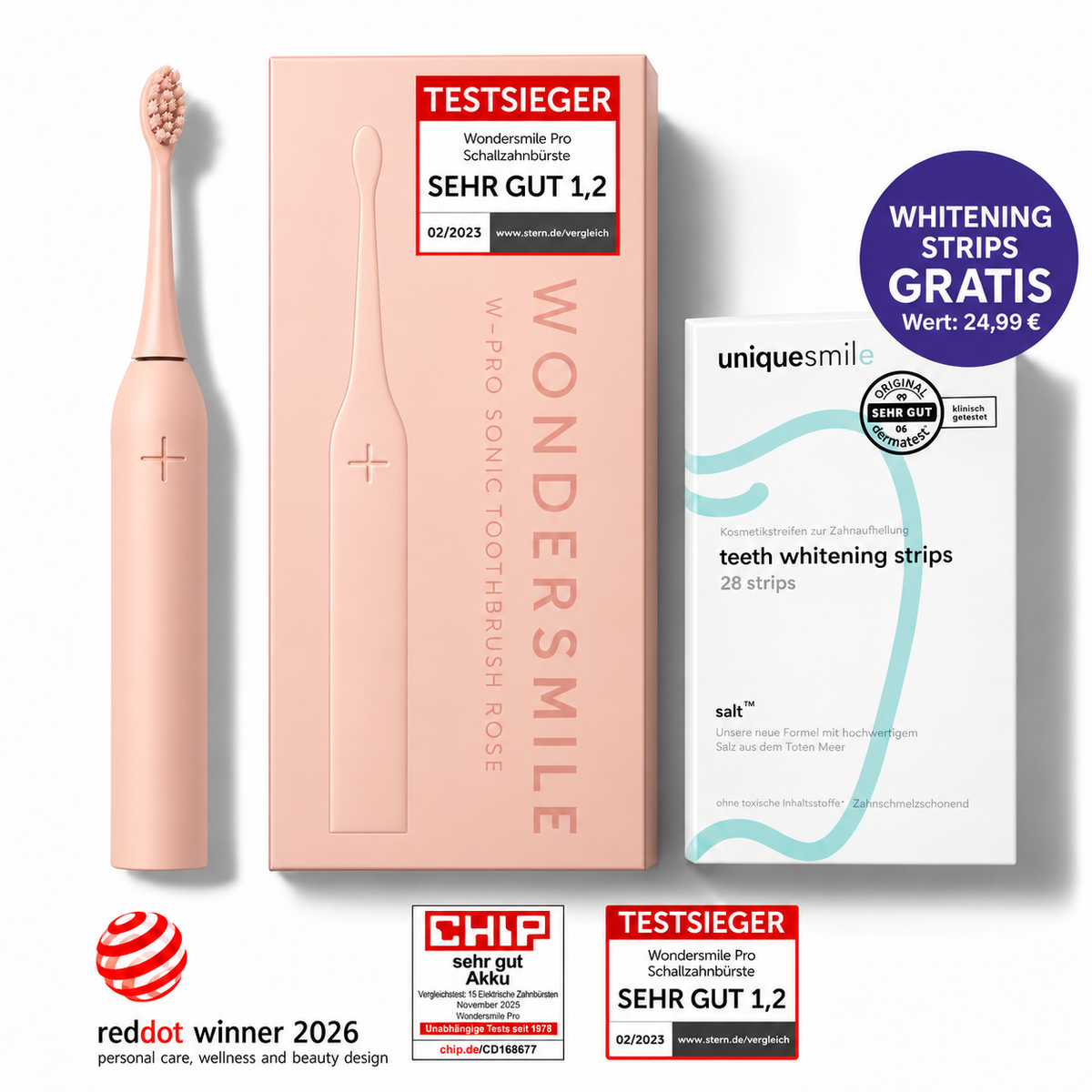 Schallzahnbürste + Gratis Strips