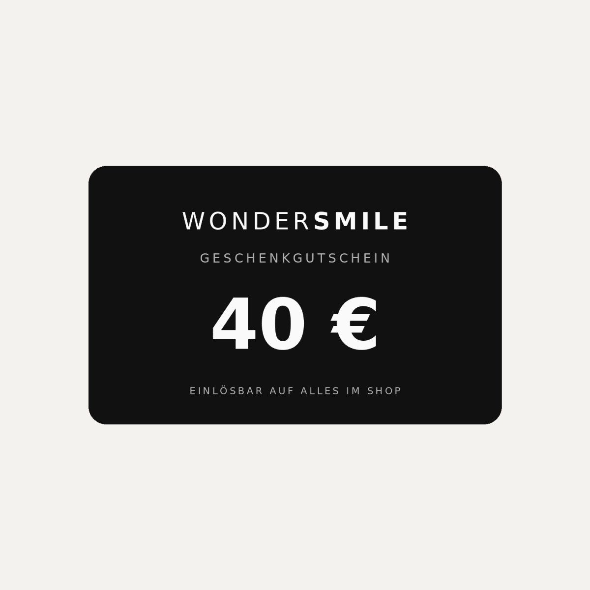 Gutschein via E-Mail - WonderSmile GmbH