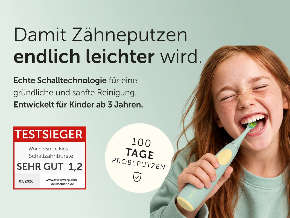 WonderSmile Kids Schallzahnbürste – Damit Zähneputzen endlich leichter wird (mobil)