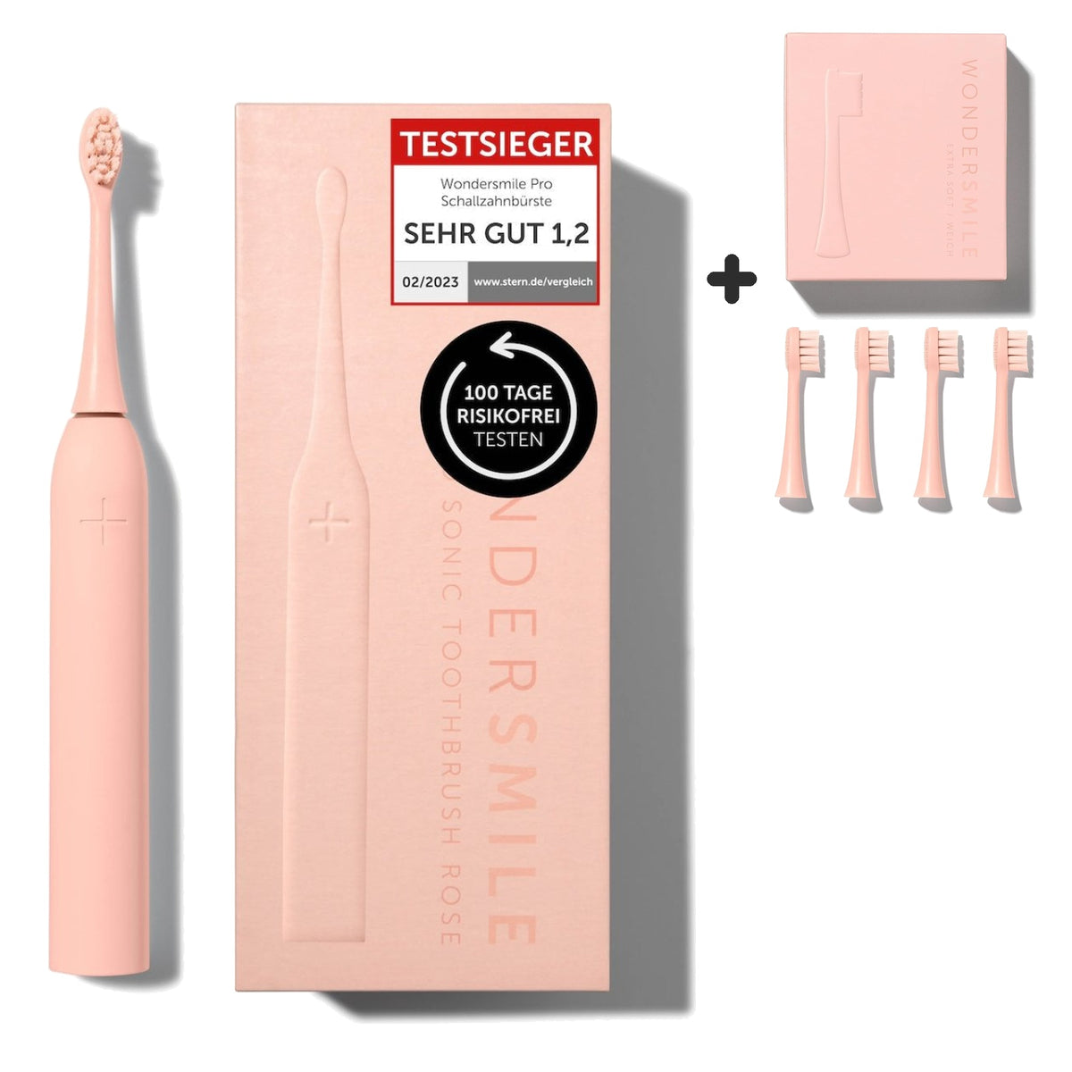 WonderBrush PRO + 4er-Pack Bürstenköpfe Soft (Set) - WonderSmile GmbH